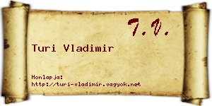 Turi Vladimir névjegykártya